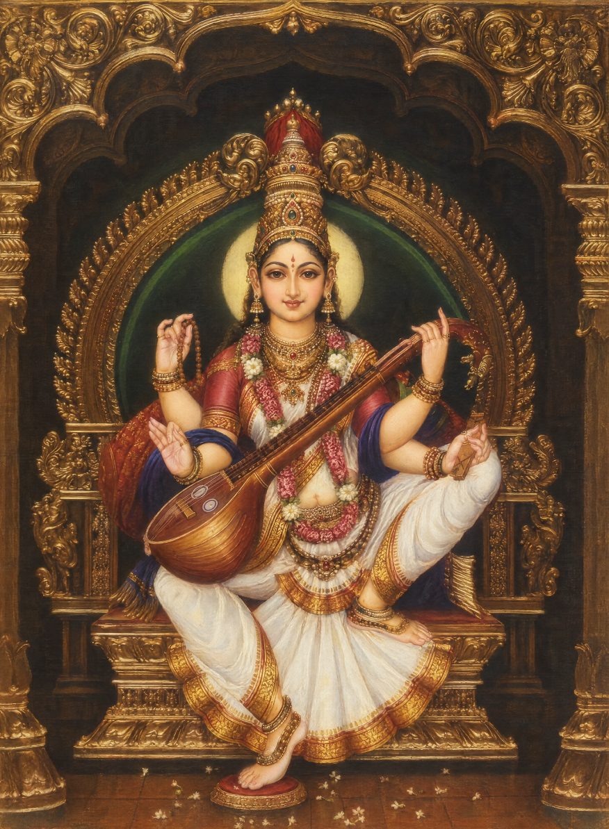 Goddess Saraswati Art Print