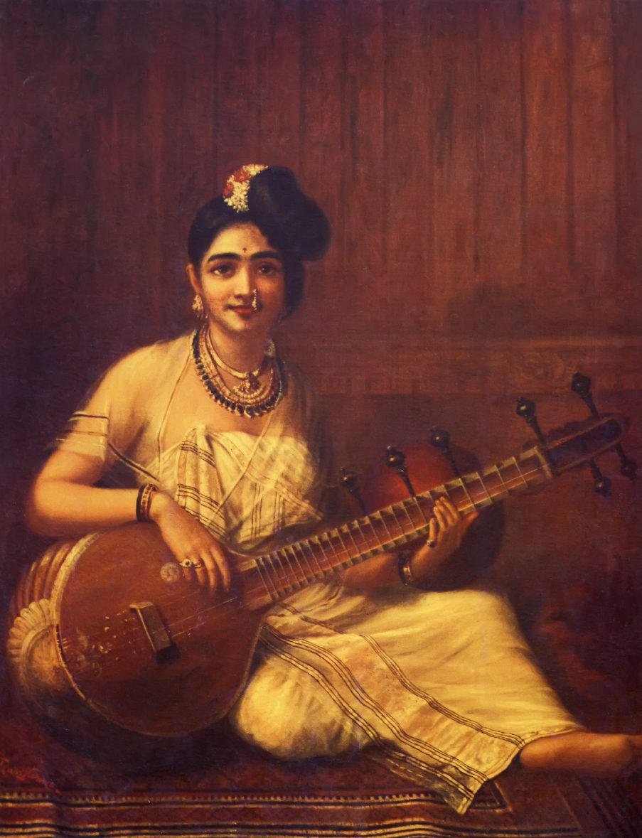 Lady Playing the Sitar