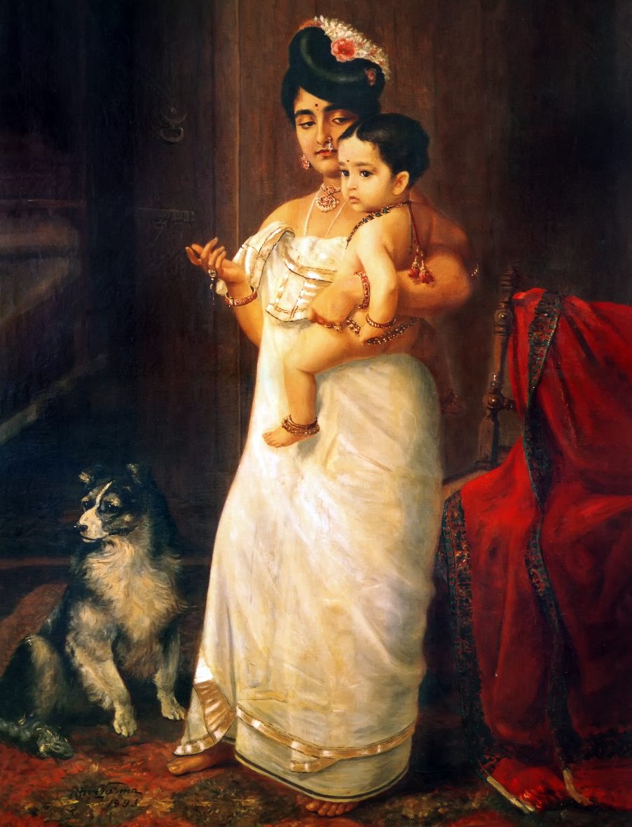 Mother and Child with Dog