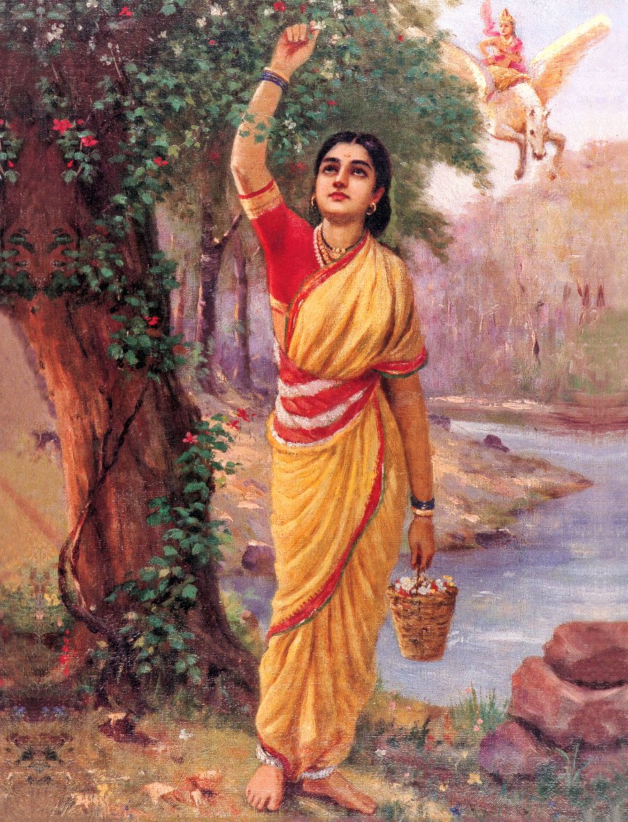 Woman Gathering Flowers